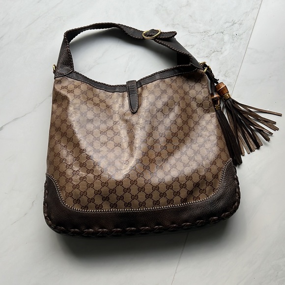 Gucci New Jackie Bag GG Coated Canvas Large - Picture 7 of 16